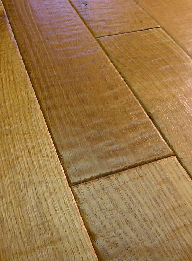 Quartersawn White Oak Prefinished Hand Scraped Hardwood Flooring Photo